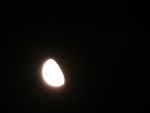 Měsíc a Plejády  -  0.4s / f3.3