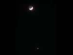 Měsíc s popelavým svitem a planeta Venuše - exp. 2 s.