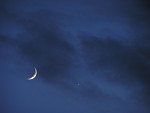 Měsíc a Venuše na večerní obloze I