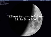 Animace zákrytu Saturnu Měsícem