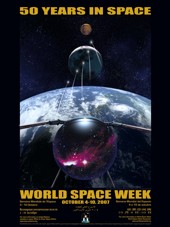 Poster Svetového kosmického týdne 2007
