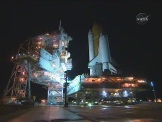 Převoz STS-123 na rampu